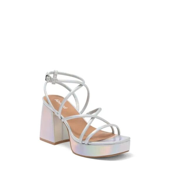 Abound Shoes - ABOUND Bnwot "Tiffanee" Block Heel Strappy Metallic Heels Women New